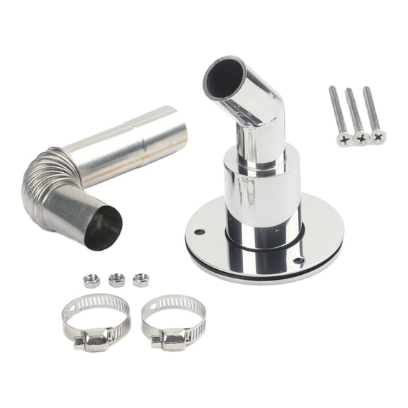 24Mm Exhaust Pipe Port Wall Flange With Elbow Connector for Diesel Heater,Simple Operation, One Step Use, Save Your Time