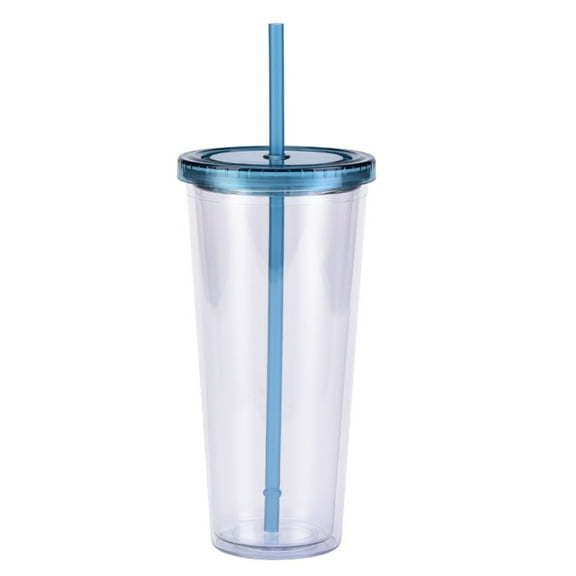 24Oz Straw Cup, Creative Transparent Design With Leak-Resistant Lid And Built-In Straw For Cold Drinks, Suitable For Daily Use, Office, Outdoor Activities, And Travel