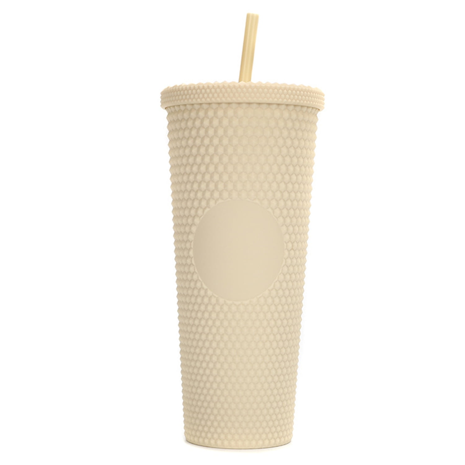 Two Starbucks Reusable Plastic 24oz Cold Cups Venti Size with 2 Lids and  Straws