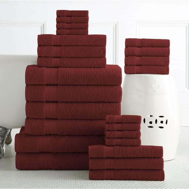 Towel Set 24 PC- 2 Bath Sheets, 4 Bath, 6 Hand, 4 Fingertip & 8 Wash