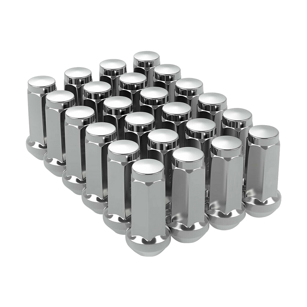 20-Pack Chrome Bulge Acorn Lug Nuts - 9/16-18 Thread - Fits Dodge Ram 1500/2500/3500 & Ford