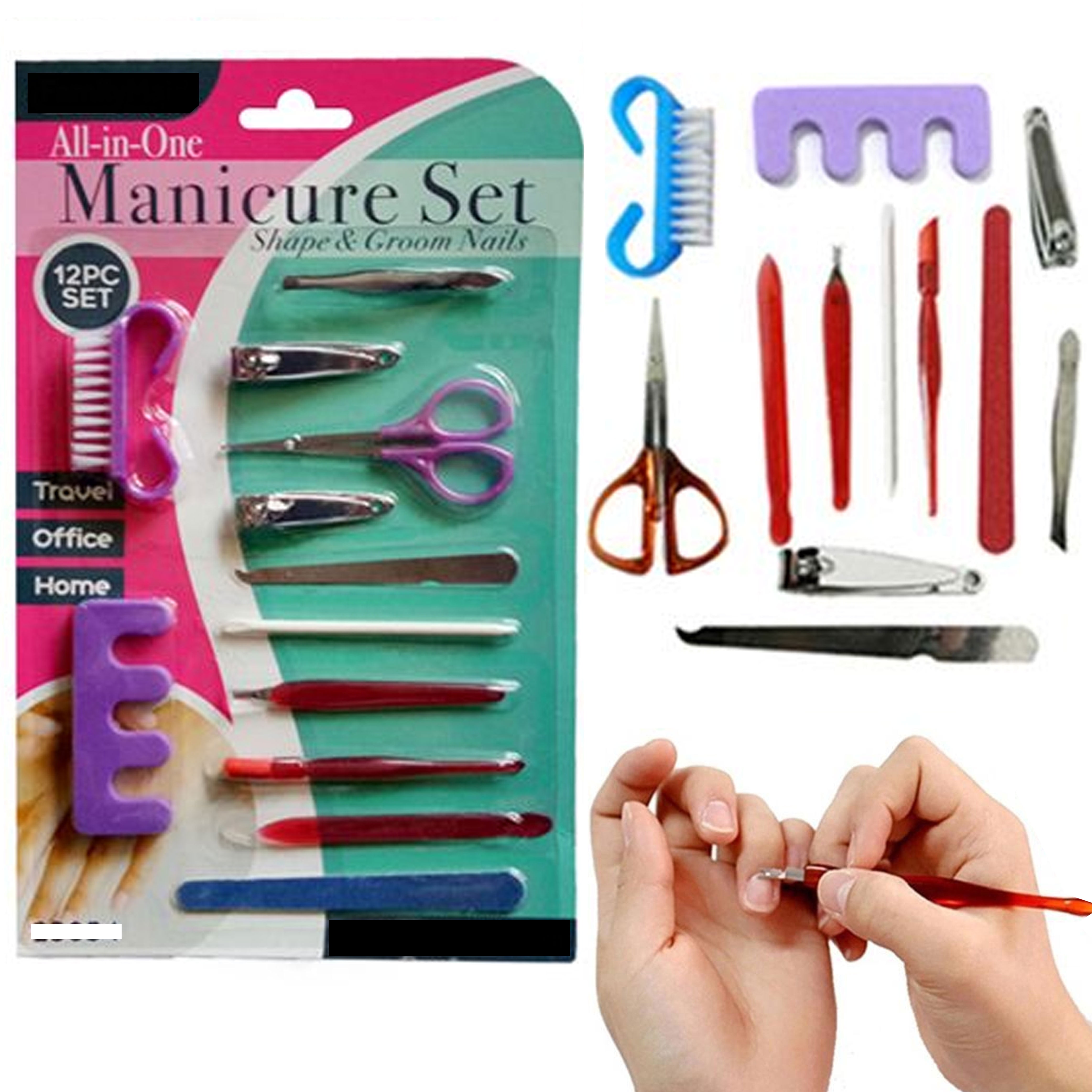 Unique Bargains 1 Set Manicure Set Professional Nail Clippers Kit Travel  Nail Clippers Manicure Kit Stainless Steel : Target