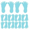 24PC Small Feet Shape Stickers Removable Wall Decal for Drills and
