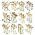 thumbnail image 1 of 24PC White Angel Christmas Ornaments Wooden Xmas Tree Decorations Rustic Hanging Ornaments Farmhouse Angel Christmas Decorations for Xmas Tree Holiday Indoor Decor, 1 of 9