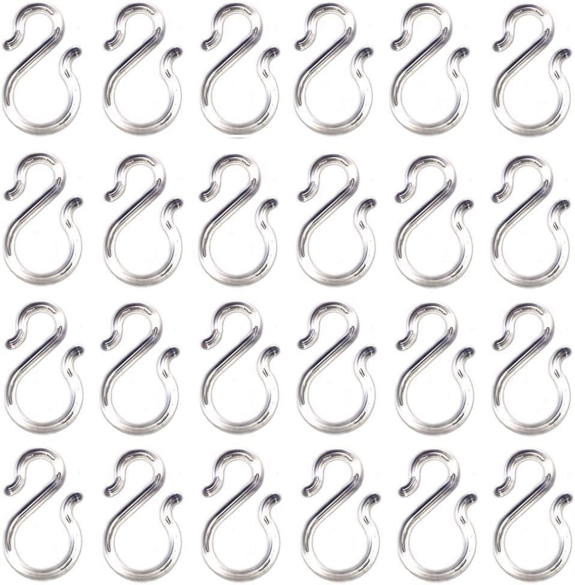 24PCS 1.7〞Clear Plastic Punch Bowl Cup S Hooks Hangers