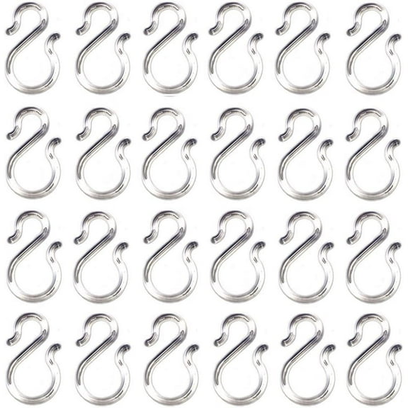 24PCS 1.7Clear Plastic Punch Bowl Cup S Hooks Hangers