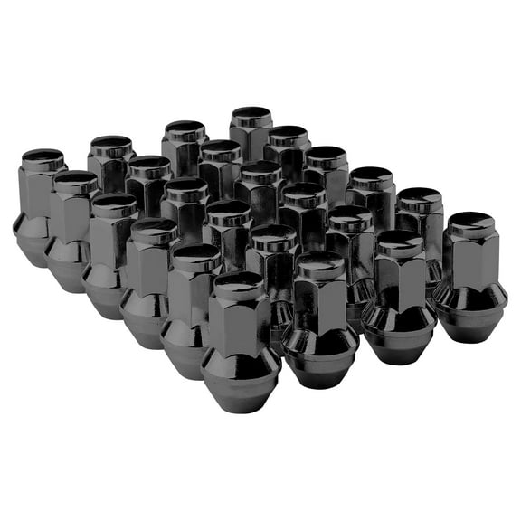 24PCS 14x2 Lug Nuts 2.2" Long 13/16" Hex Cone Seat 14X2 Wheel Lug Nuts Replacement for 2003-2014 F150 Expedition Navigator, Black