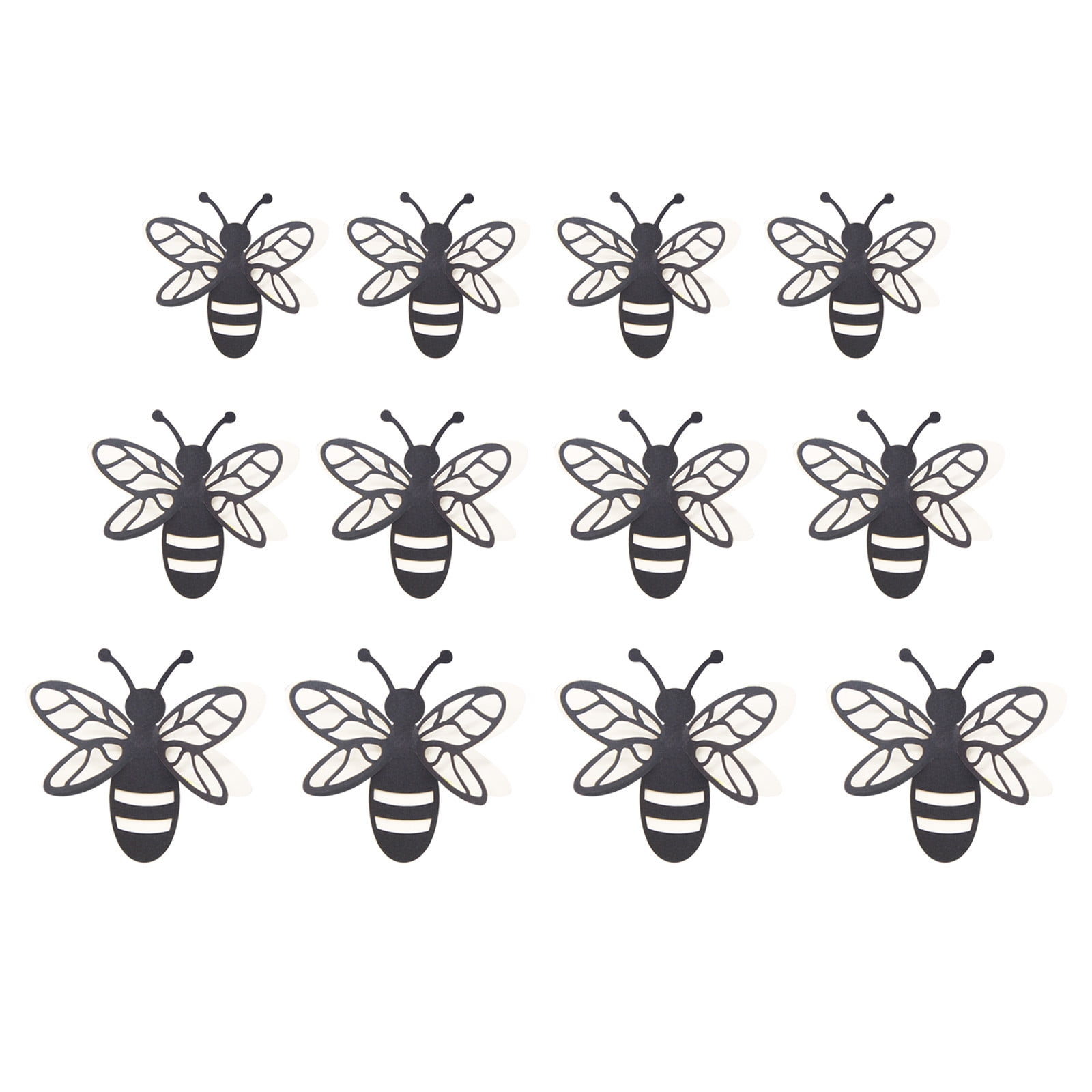 24PCS 3D Bee Stickers Bee Decor Removable Mural Decals Honey Bee Clings ...