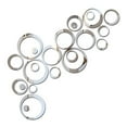 thumbnail image 1 of 24PCS 3D Circles Mirror Wall Sticker DIY Decal, Vinyl Mural Home Decor Removable, Self-Adhesive for Living Room Bedroom, Reflective Design, 1 of 5