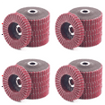 24PCS 4 Inch 240 Grit Red Nylon Fiber Flap Discs with Sandpaper,Perfect
