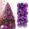 thumbnail image 1 of 24PCS 40mm Multi-Color Electroplated Christmas Ball Ornaments, Plastic Hanging Baubles for Xmas Tree Home Party Decor, 1 of 5