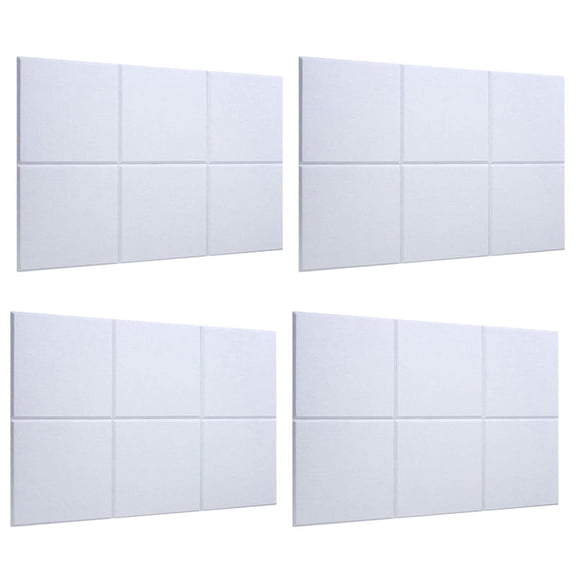 24PCS Acoustic Absorption Panel 12Inch x 12Inch x 0.4Inch Sound Proof Padding for Bass Isolation for Acoustic,24 x Sound absorbing panels,white