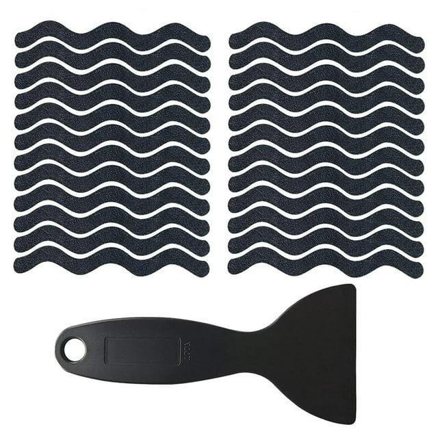 24PCS Adhesive Treads Slip Strips Stickers Non Skid Bathtub Appliques