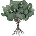 thumbnail image 1 of 24PCS Artificial Eucalyptus Leaves Greenery Stems Fake Silk Eucalyptus Leaf for Home Party Wedding Decor, 1 of 7