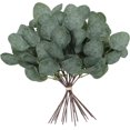 thumbnail image 1 of 24PCS Artificial Eucalyptus Leaves Greenery Stems Fake Silk Eucalyptus Leaf for Home Party Wedding Decor, 1 of 6