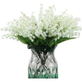 thumbnail image 1 of 24PCS Artificial Lily of The Valley Flowers Bouquet Wedding Outdoor Faux Plastic Flower for Home Office Decoration, Dining Table Decor, 1 of 6