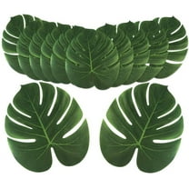 Dalrosia 24PCS Artificial Tropical Palm Leaves, Faux Safari Leaves Monstera Fake Leaves, Hawaiian Luau Party Jungle Beach Theme Decorations for Birthday Party Safari Table Decorations Supplies