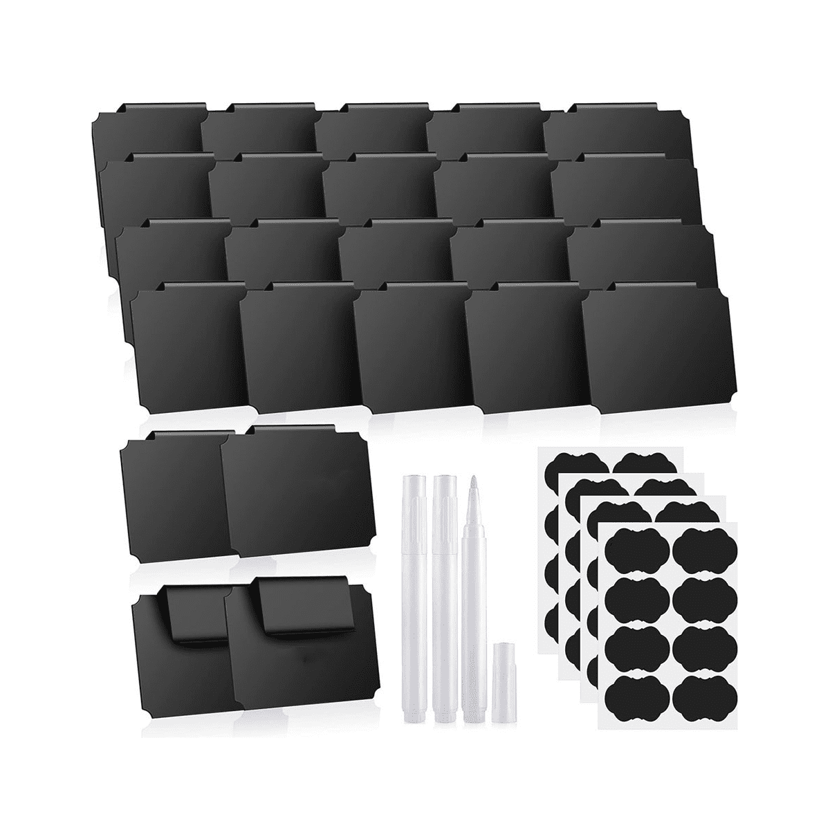 24PCS Basket Labels, Premium Bin Basket Labels Clip On, Pantry Basket