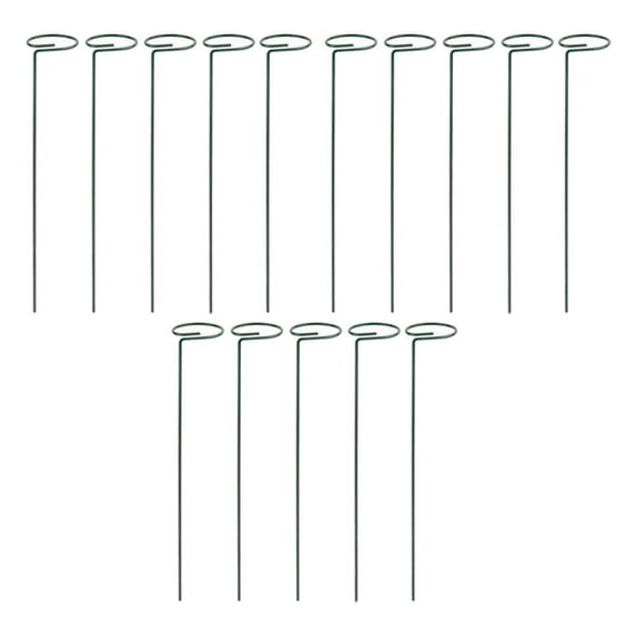 24PCS Beautiful Plant Support Stand Flowers Support Ring Metal Plant Support Stakes Bonsai Support Backyard Garden Tool