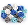 thumbnail image 1 of 24PCS Blue Decorative Balls 2", Rattan Bowl Fillers for Centerpiece Table Decor, 1 of 6