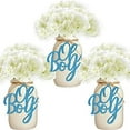 thumbnail image 1 of 24PCS Boy Jar Tag Gender Reveal Centerpieces Blue Baby Shower Decoration Glitter Paper Cutouts$$Electronics Accessories, 1 of 6