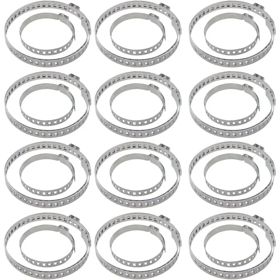 24PCS CV Boot Clamp Kit, Adjustable Axle Joint Crimp Clamps, Silver