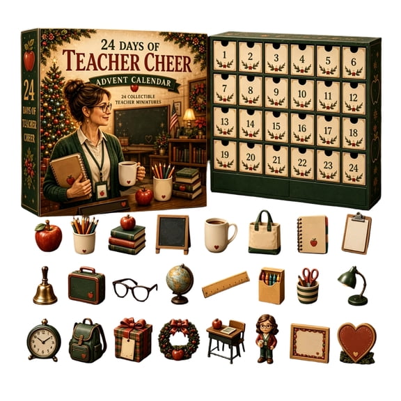 24PCS Christmas 2D Of Teacher Gemstone Crystal Surprise Blind Box Collection Set, Surprise Unboxing Gift for Collectors, Party Favors and Stocking Stuffers Perfect Holiday