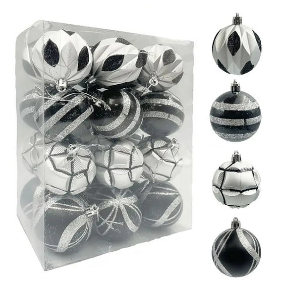 24PCS Christmas Ball Ornaments, 2.36 in Shatterproof Xmas Tree Decorations, Plastic Baubles for Holiday, Party, Wedding, or Home Decor