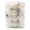 thumbnail image 1 of 24PCS Christmas Decor 30mm Christmas Tree Ball Bauble Hanging Home Party Ornament Home Decor Fall Decor Disco Ball DecorClearance-Sale,White, 1 of 3
