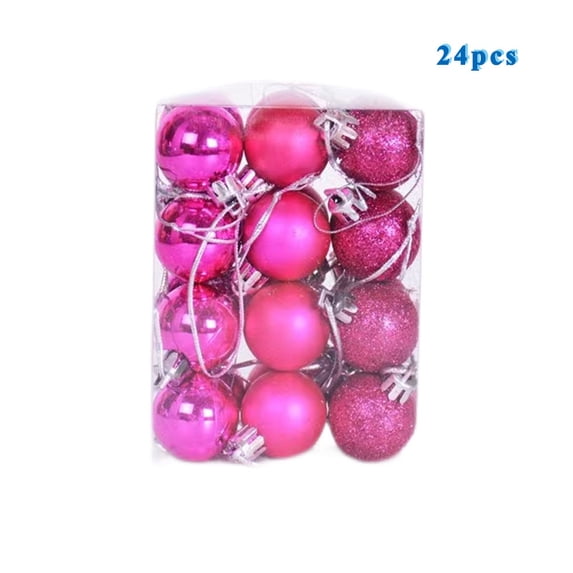 24PCS Christmas Decoration Balls, 1.3" Shatterproof Color Set Ornaments Balls, Xmas Tree Ball Bauble for Festival Wedding Home Party Decors Xmas Tree Hanging