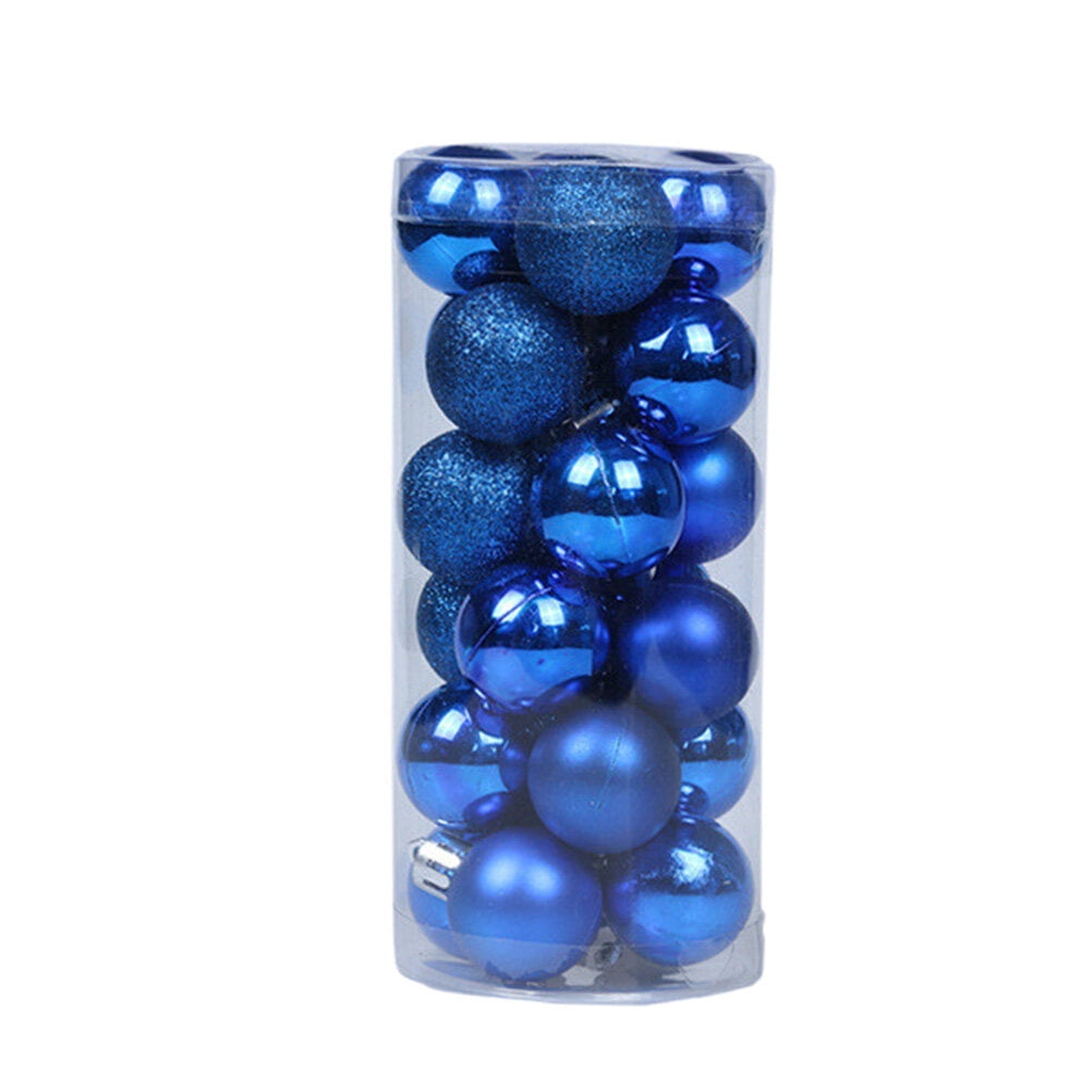 24PCS Christmas Decorations Plastic Plating Ball Pendant Christmas Tree