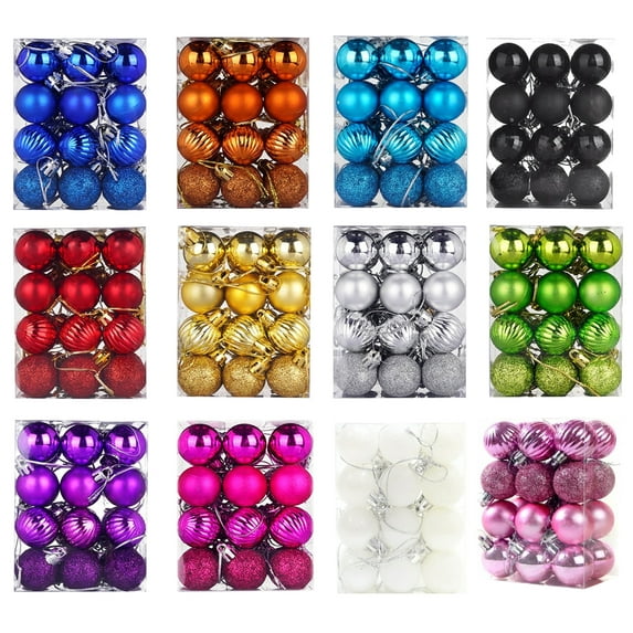 24PCS Christmas Ornaments Christmas Balls, Electroplated Balls, Christmas Tree Decorations, Hanging Decorations, Festive Atmosphere, And Christmas Balls