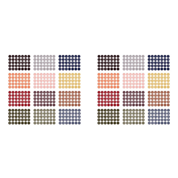 24PCS Colorful Round Number Date Sticker Journal Notebook Label Stickers Stationery Envelope Sealing Tags A