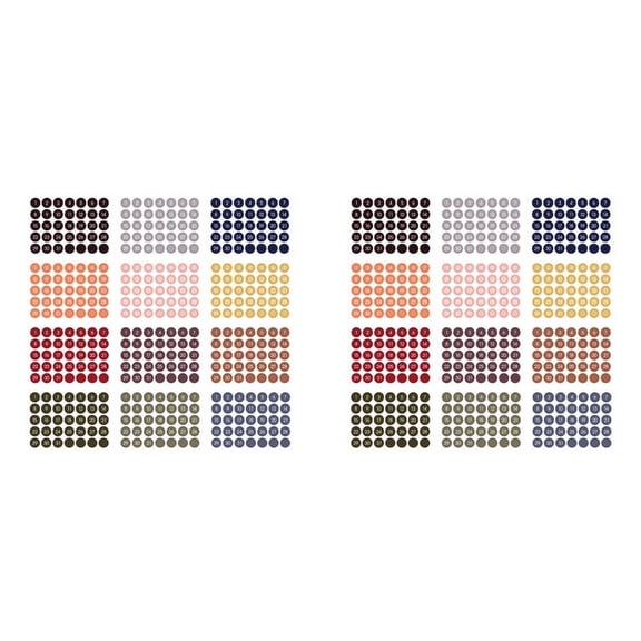 24PCS Colorful Round Number Date Sticker Journal Notebook Label Stickers Stationery Envelope Sealing Tags A