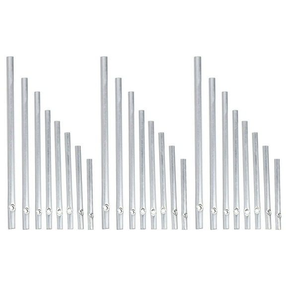 24PCS Different Length Wind Chime Tubes DIY Aluminium Tone Empty Tubes Pipe