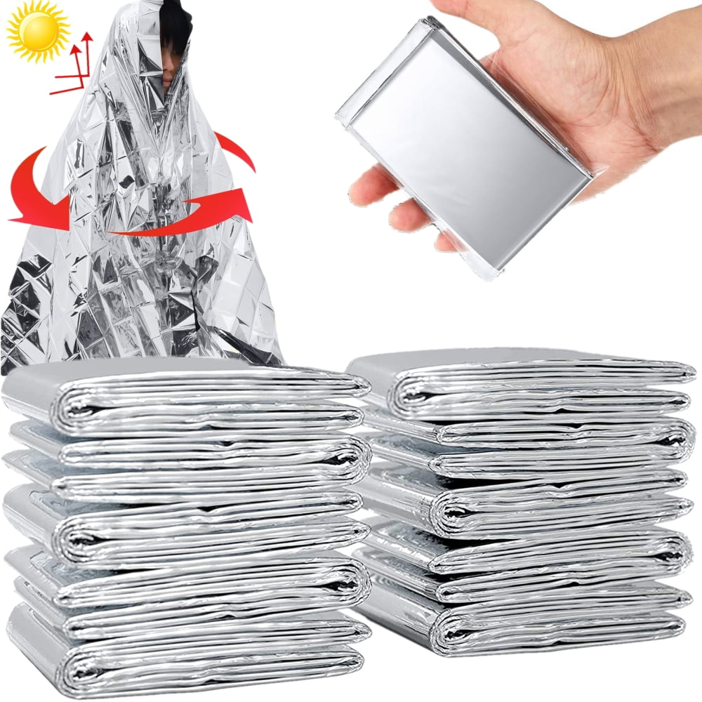 24PCS Emergency Blankets for Survival Blanket,Mylar Blankets, Space