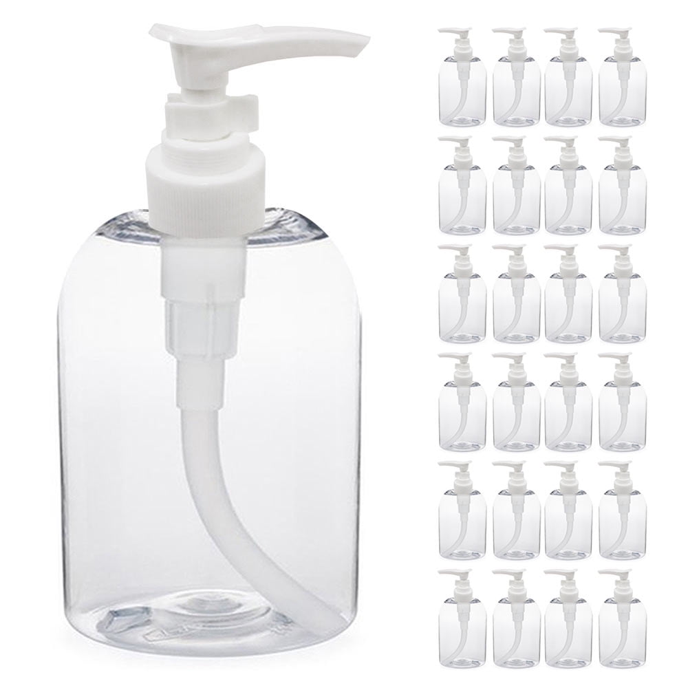 24PCS Empty Bottle Liquid Soap Dispenser Pump Lotion Refillable Plastic Jar 11oz