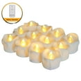 thumbnail image 1 of 24PCS Flameless Candles with Remote Control Battery Operated Realistic Dripping-Wax Candle Flickering Bulb Warm White Tea Light Best for Holiday Decoration Party Wedding, 1 of 7