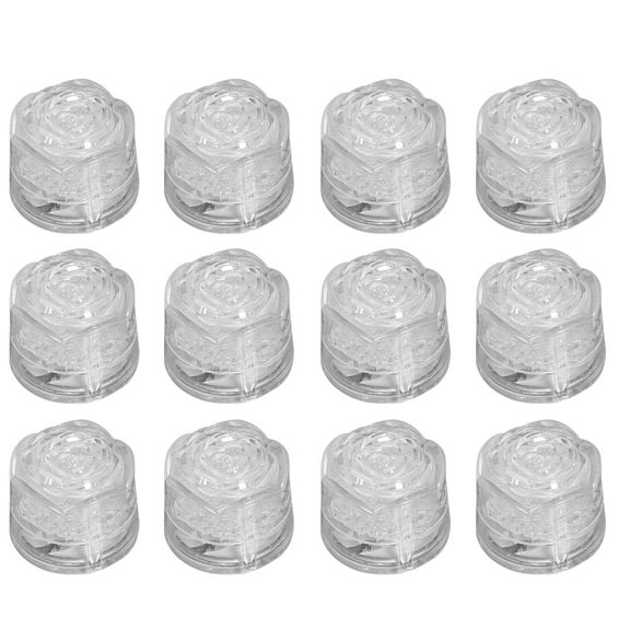 24PCS Flashing Rose Ice Cube LED Glow Flower Decoration for Drinking Wedding Party Bar Club