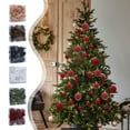 thumbnail image 1 of 24PCS Flocked Christmas Balls Multiple Styles Color Coordinated Easy To Hang Lightweight For Christmas Tree Home Office Wedding Holiday Decor, 1 of 8