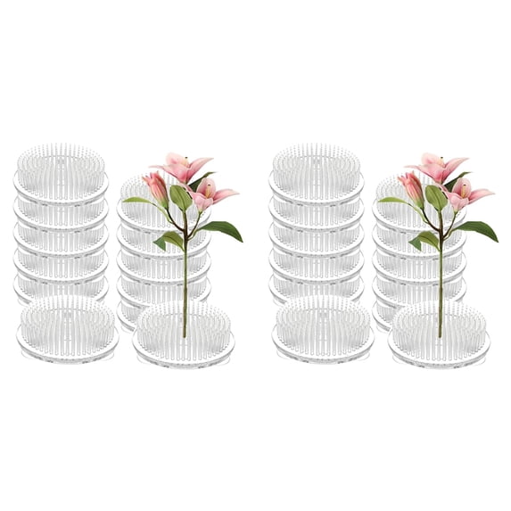 24PCS Flower Frogs for Arrangements Vase Plastic Pin Frog Vase Clear Flower Frog 2.76 Inch Flower Pins Floral Frog