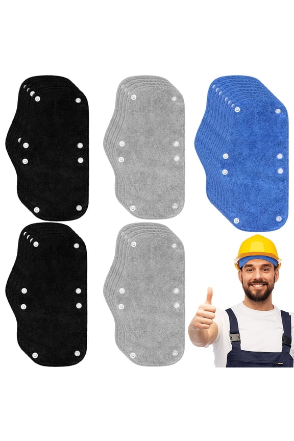 24PCS Hard Hat Sweatbands, Cotton Reusable Sweatband, Washable Hard Hat Sweat Bands for Construction, Welding