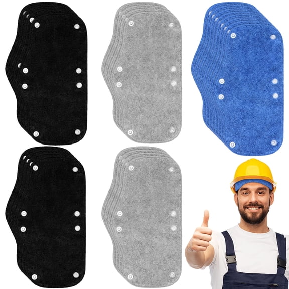 24PCS Hard Hat Sweatbands, Cotton Reusable Sweatband, Washable Hard Hat Sweat Bands for Construction, Welding