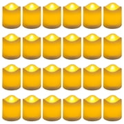 24PCS Flameless Votive Candles Electric Fake Candle Battery Operated LED Tea Lights in Warm White for Wedding, Table, Halloween,Christmas Decorations