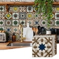 thumbnail image 1 of 24PCS Mediterranean Style Peel and Stick Wall Tile Decals - 6"x6" Vintage Waterproof Vinyl Moroccan Bohemian Stickers for Kitchen Backsplash, Bathroom, Stair Riser Decor, 1 of 9