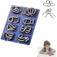 thumbnail image 1 of 24PCS Metal Puzzle Solving, 3D Brain Teaser Puzzles for Adults & Kids, Metals Puzzles Brain Teasers, Logic Toys for Kids Teens Adults, 1 of 7