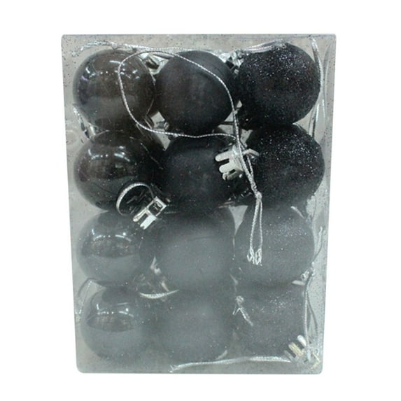 24PCS Mini Christmas Ball Ornaments, Xmas Tree Decorations with Hanging Loops, 1.18" Small Baubles for Xmas Holiday Party Wedding Home Decor