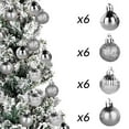thumbnail image 1 of 24PCS Mini Christmas Ball Ornaments, Xmas Tree Decorations with Hanging Loops, 1.18" Small Baubles for Xmas Holiday Party Wedding Home Decor, 1 of 9