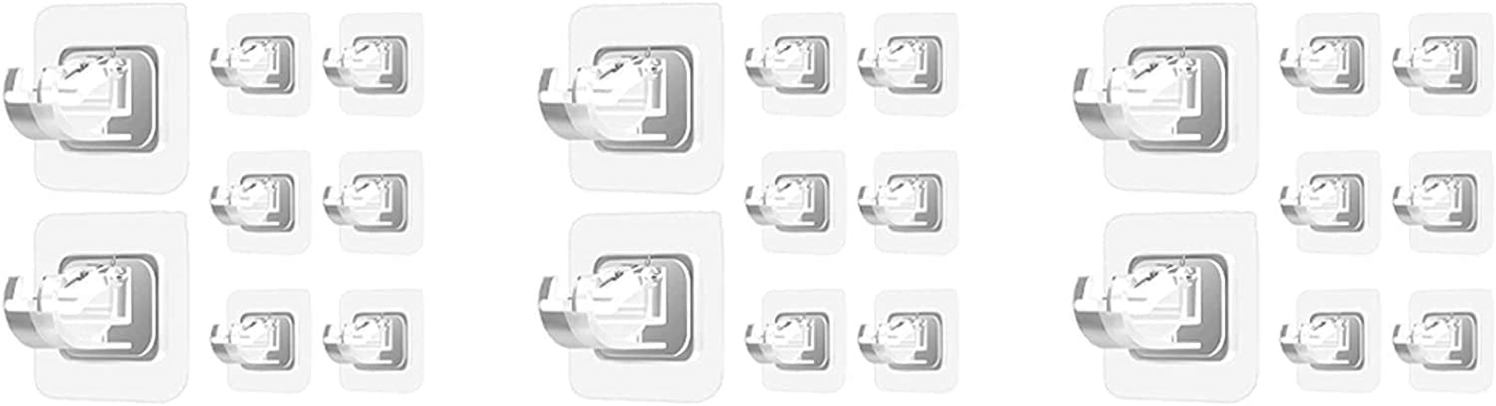 24PCS No Drill Curtain Rod Brackets Curtain Rod Holder Hooks Nail Free