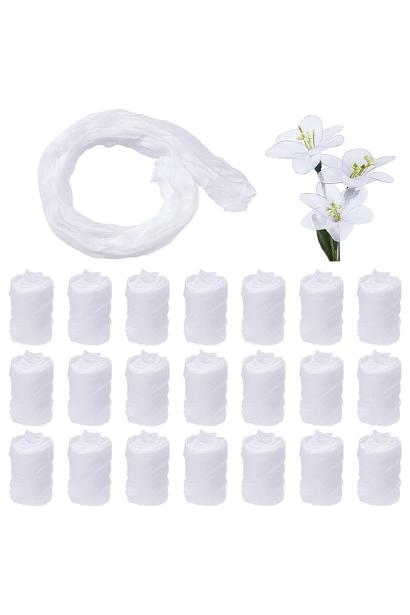 24PCS Nylon Stockings DIY Flower 23 Inch Long White Nylon Silk Socks